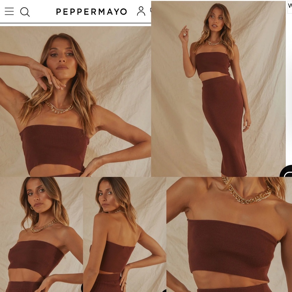 L | Welcome To The World Crop Top | Chocolate